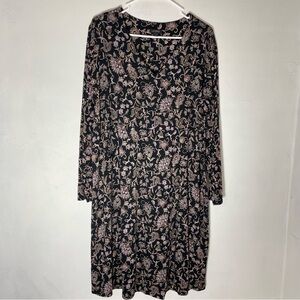 J. Jill Wherever Collection Black Paisley Dress XL